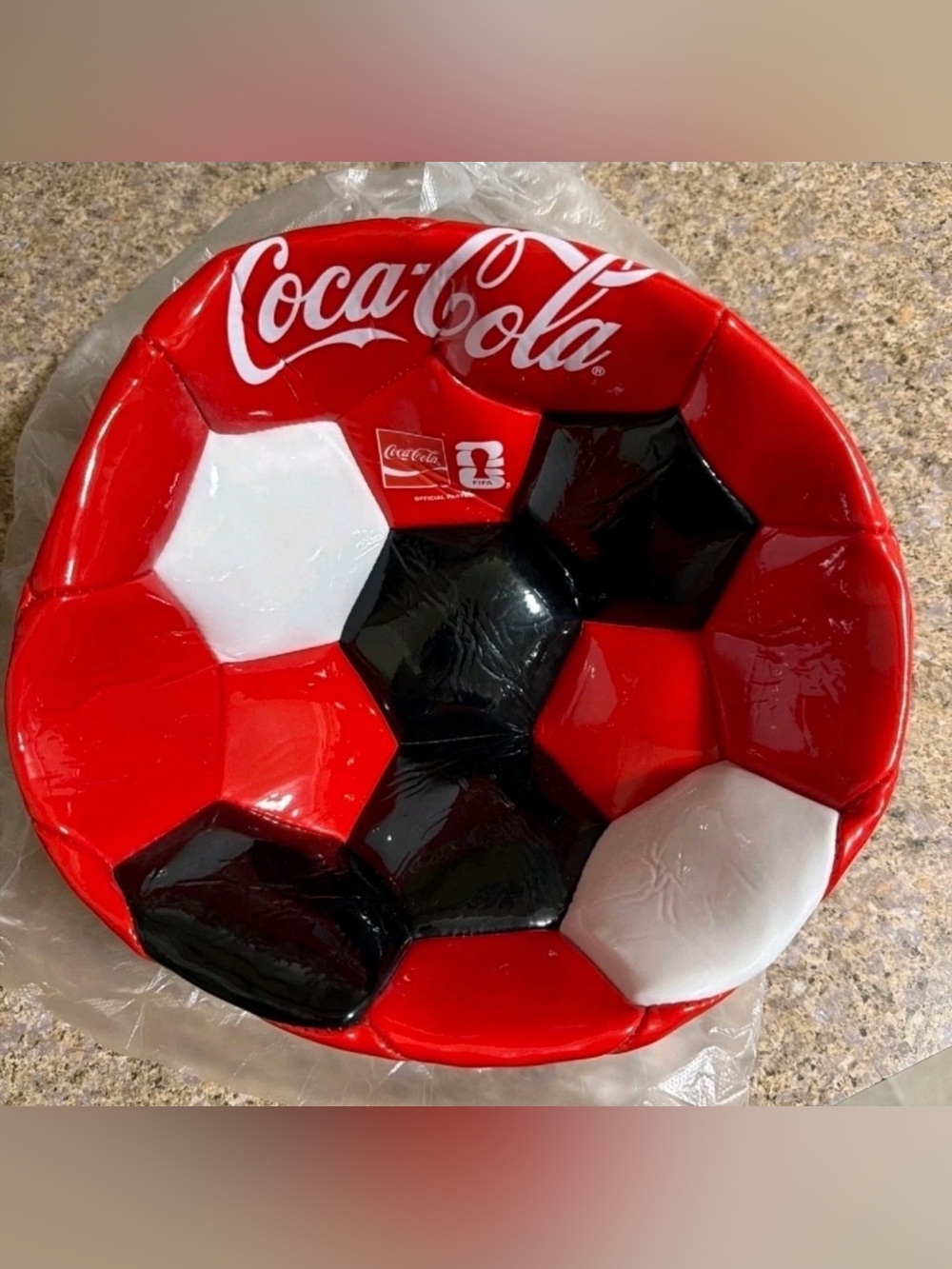 Coca-Cola FIFA World Cup 2026 Soccer Ball Red Black White Collectable